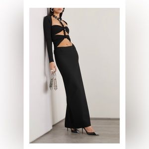 AREA EMBELLISHED CUTOUT STRETCH  JERSEY BODYSUIT